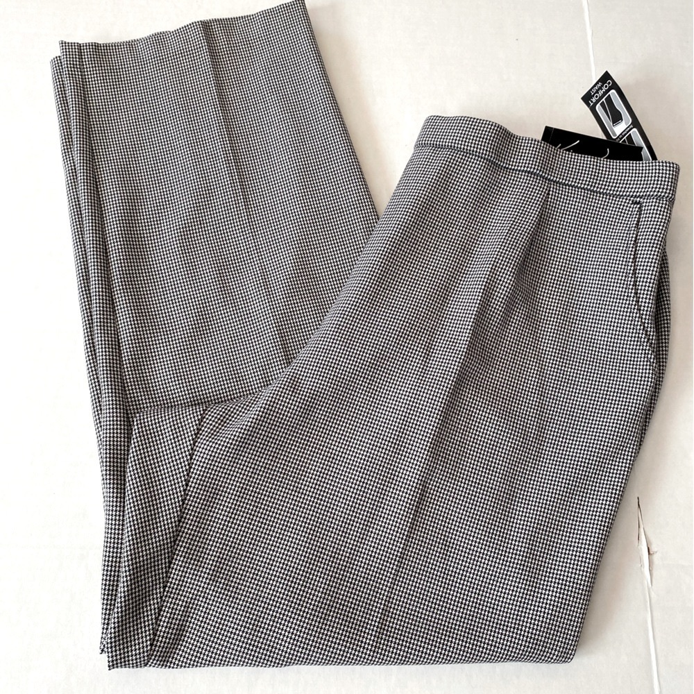 Kim Rogers Woman's Black & White Hounds Print Elastic Waist Pants Size 20W - Picture 8 of 14
